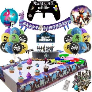 Birthday Party Supplies Set for Game Fans